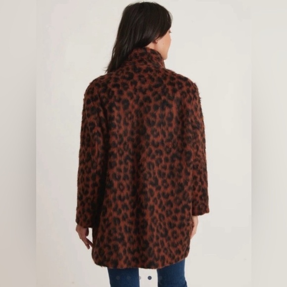 Marine Layer women’s Stephanie Cocoon Cheetah coat XL NWT - Picture 4 of 6